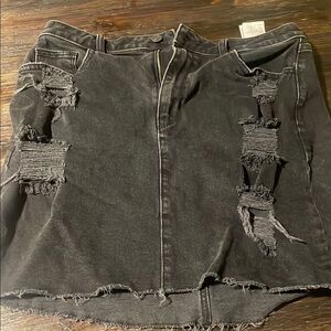 Hollister Black High-Rise Skirt